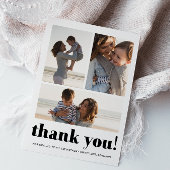 3つのフォトコラージュ誕生日パーティーサンキューカード サンキューカード