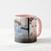 3つのフォトピンク私はあなたをママが大好き マグカップ (正面右)