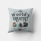 3つのフォトフレームを持つ世界で最も大きなパパ クッション (裏面)