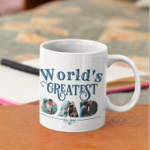 3つのフォトフレームを持つ世界で最も大きなパパ コーヒーマグカップ