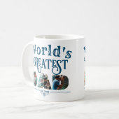 3つのフォトフレームを持つ世界で最も大きなパパ コーヒーマグカップ (正面左)