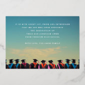 3つのフォトフレームバラ金ゴールド研究発表 箔招待状 (裏面)