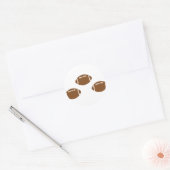 3つのフットボール ラウンドシール (封筒)