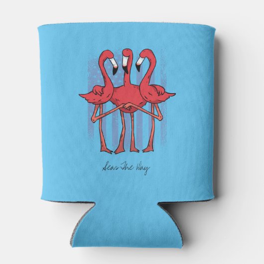 3つのフラミンゴスシーズザデイ 缶クーラー (裏面)