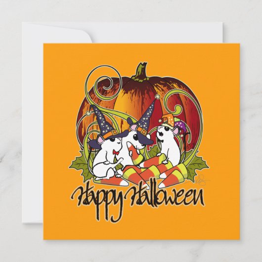 3つのブラインドネズミ カード (正面)