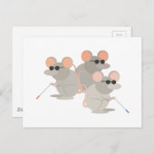 3つのブラインドネズミ ポストカード (正面/裏面)
