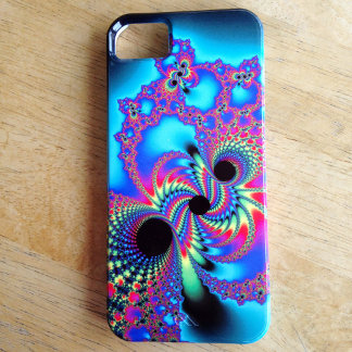 3つのブラックホールNeon Color Fractal iPhone 13ケース