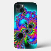 3つのブラックホールNeon Color Fractal Case-Mate iPhoneケース (裏面)