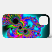 3つのブラックホールNeon Color Fractal Case-Mate iPhoneケース (裏面 (横))