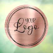 3つのブラックリングや輪にバラゴールドフォイル付きロゴ ウィンドウサイン (シート3)