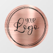 3つのブラックリングや輪にバラゴールドフォイル付きロゴ ウィンドウサイン (シート)