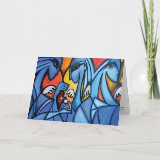 3つのブルーエンジェルの挨拶状 カード (正面)