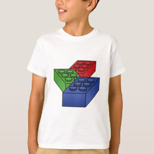 3つのブロック-ベクトルポップアート Tシャツ