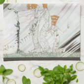 3つのプリンセスインブルーマウンテンbyケイ・ニールセン キッチンタオル (折り畳み)