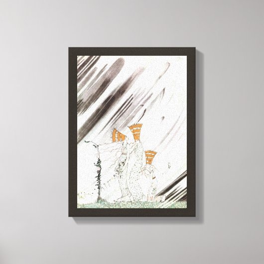 3つのプリンセスインブルーマウンテンbyケイ・ニールセン キャンバスプリント (正面)