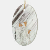 3つのプリンセスインブルーマウンテンbyケイ・ニールセン セラミックオーナメント (左)