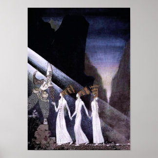 3つのプリンセスズインザブルーマウンテンプリント ポスター