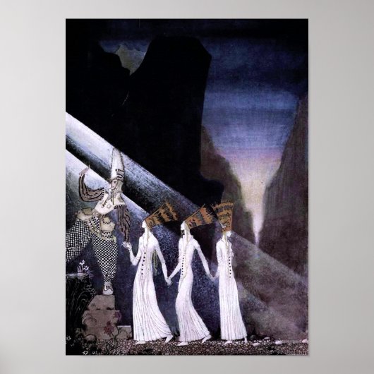 3つのプリンセスズインザブルーマウンテンプリント ポスター (正面)