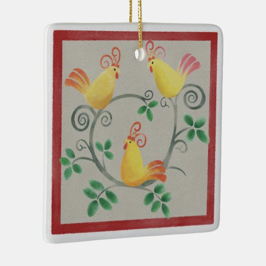 3つのヘフランスのンス広場のクリスマス装飾 セラミックオーナメント (右)