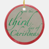 3つのヘフランスのンズクリスマスの装飾 セラミックオーナメント (裏面)