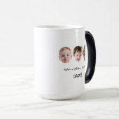 3つのベビー顔ギフト祖父、祖母 モーフィングマグカップ (正面右)