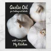 3つのホールクローブホワイトニンニク油ボトルラベル ワインラベル (シングルラベル)