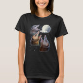 3つのポサムと死んだ月を持つ3つのオポサム月 Tシャツ (正面)