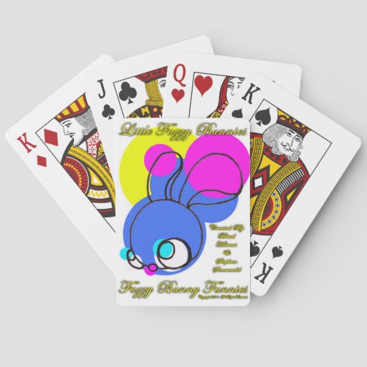 3つのポスターの中の小さなファジーバンニー1 トランプ (裏面)