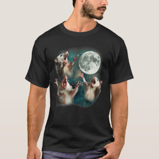 3つのポストサムムーン | 3オポッサム風変わり呪われたミーム Tシャツ
