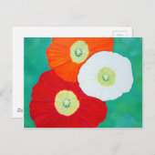 3つのポピー絵画ズ ポストカード (正面/裏面)