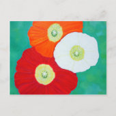 3つのポピー絵画ズ ポストカード (正面)