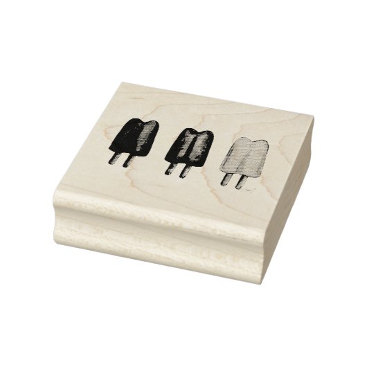 3つのポプシクルツインポップ・アートのポプシクルアイスロリースタンプ ラバースタンプ (スタンプ)