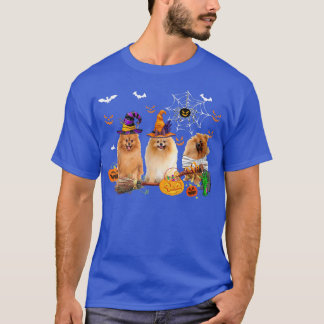 3つのポメラニア犬ドッグウィッチハロウィンミイラ Tシャツ