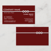 3つのポートレスライン – ダークマルーン 名刺 (正面/裏面)