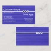 3つのポートレスライン – ブルーブラシ付き 名刺 (正面/裏面)