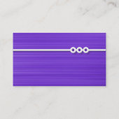 3つのポートレスライン – 紫ブラシ付き 名刺 (裏面)