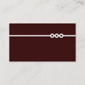 3つのポートレスライン – Dark Brown 名刺 (裏面)