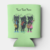 3つのミュージカルブラックキャットブライト服ノートハート 缶クーラー (裏面)