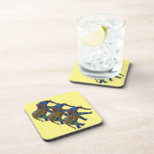 3つのモカラフルザイク象 コースター (右側)