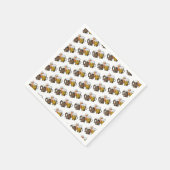 3つのモダン応援ビールおもしろい漫画紙 スタンダードカクテルナプキン (角)