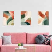3つのモダン抽象芸術ウォールアートプリント (リビング)
