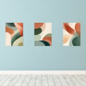 3つのモダン抽象芸術ウォールアートプリント (ウッドフロア)
