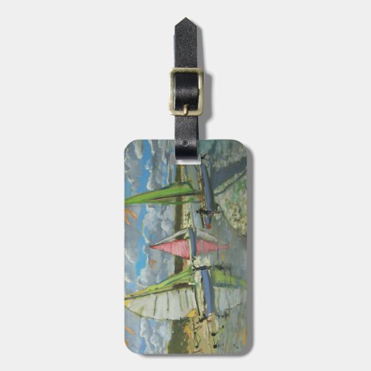 3つのヨットのやかましさ砂丘フランス ラゲッジタグ (正面縦)