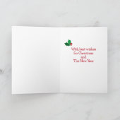 3つのラブラドールとオーナメントクリスマス シーズンカード (内部)