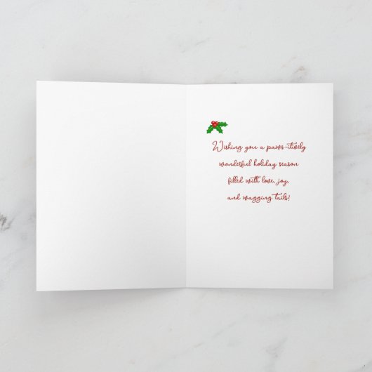 3つのラブラドールマジカルナイトクリスマス シーズンカード (内部)