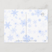 3つのラブラドールレッドトラッククリスマス シーズンポストカード (裏面)