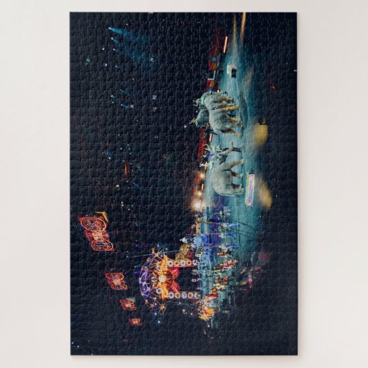 3つのリングや輪サーカスゾーンズアリーナ ジグソーパズル (縦)