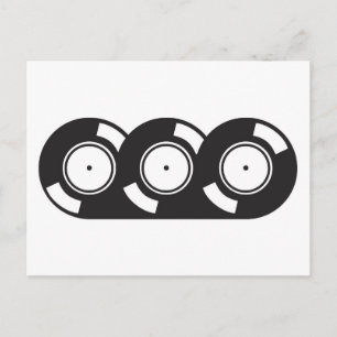 3つのレコード ポストカード