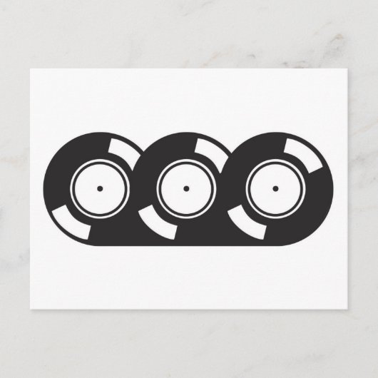 3つのレコード ポストカード (正面)
