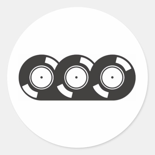 3つのレコード ラウンドシール (正面)